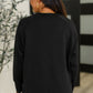 It's The Little Things Relaxed Scuba Pullover in Black