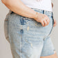 Cindy High Rise Mineral Wash Distressed Boyfriend Shorts - Judy Blue