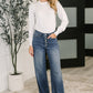 Karla High Waist Column Straight Jeans