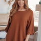 Lotta Love Knitted Sweater Top in Rust