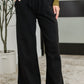Lounge Line Wide Leg Sweats in Black