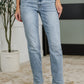 Mallory Mid Rise Bleach Wash Boyfriend Jeans