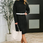 Personal Assistant Turtleneck Dress in Black