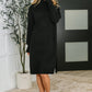 Personal Assistant Turtleneck Dress in Black