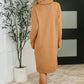 Personal Assistant Turtleneck Dress in Deep Camel