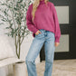 Right to the Core High Neck Pullover in Light Plum