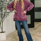 Safe and Secure Mineral Wash Pullover in Eggplant