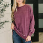 Safe and Secure Mineral Wash Pullover in Eggplant