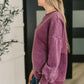Safe and Secure Mineral Wash Pullover in Eggplant