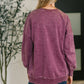 Safe and Secure Mineral Wash Pullover in Eggplant