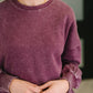 Safe and Secure Mineral Wash Pullover in Eggplant