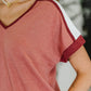 Sew Into You V-Neck Top in Light Rust