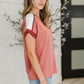 Sew Into You V-Neck Top in Light Rust