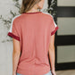 Sew Into You V-Neck Top in Light Rust