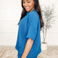 Slow Sunday Ribbed Knit Set in Classic Blue