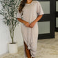 Soft But Savage Casual T-Shirt Dress in Beige