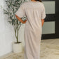 Soft But Savage Casual T-Shirt Dress in Beige