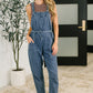 Too Cute to Compute Waist Tie Overalls in Dark Blue