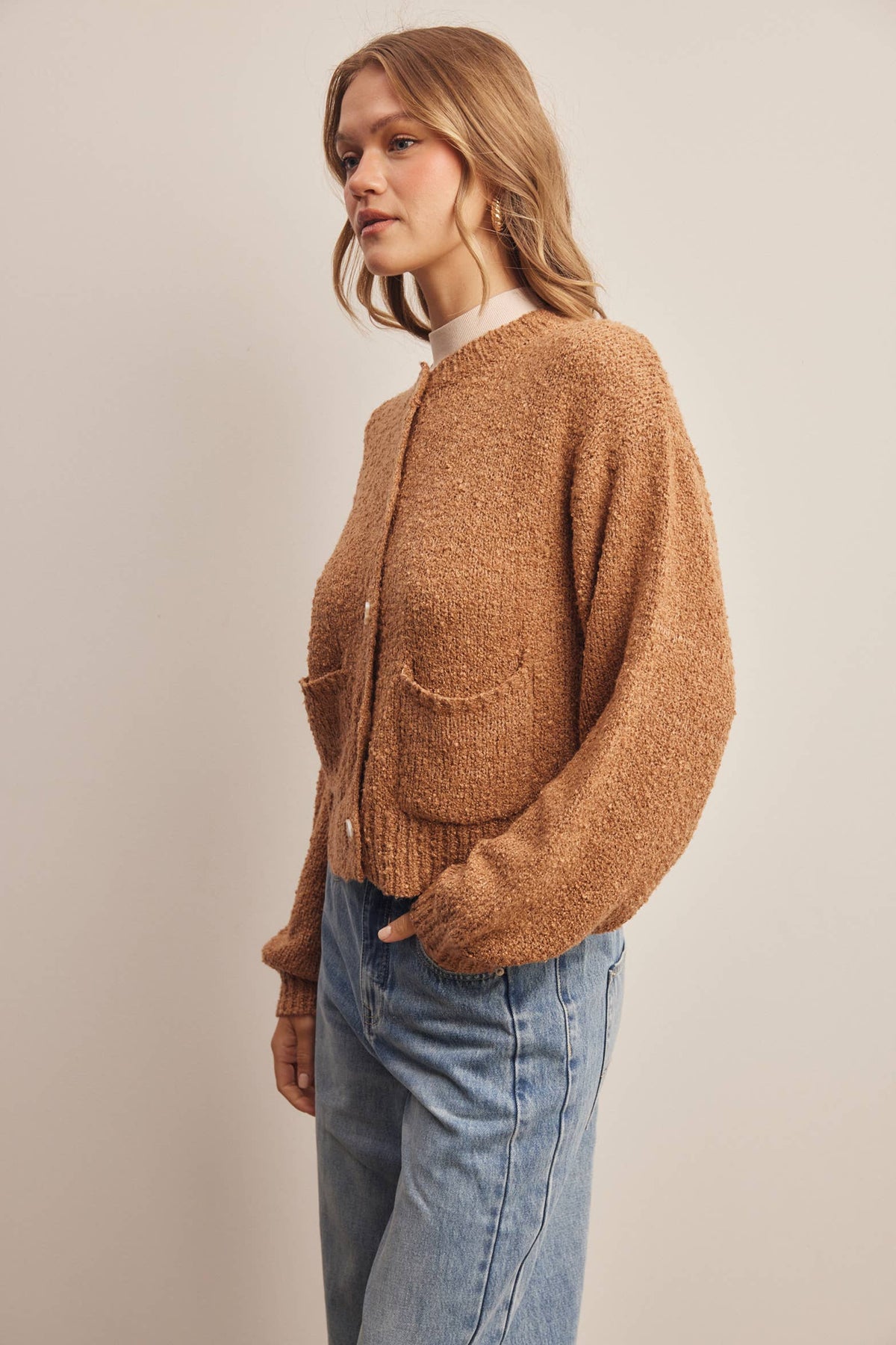 Bouclé Pocket Cardigan