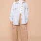 Ivory/Light Blue Plaid Shacket