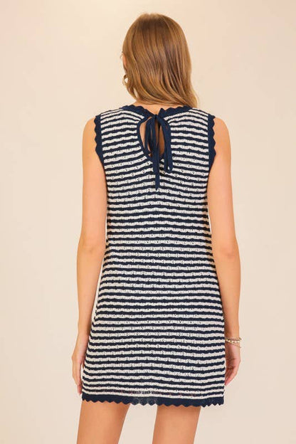 Seaside Stripe Knit Mini Dress