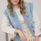 WASHED DENIM QUILTED VEST