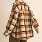 VIVIAN TEDDY PLAID OVERSIZED SHACKET