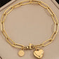 STAINLESS STEEL TARNISH FREE HEART BRACELET