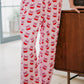 Cherry Bows All Over Women's Valentine's Boxer Pants