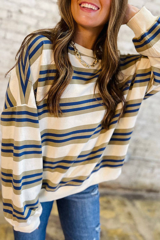 Trudie Striped Crewneck Pullover