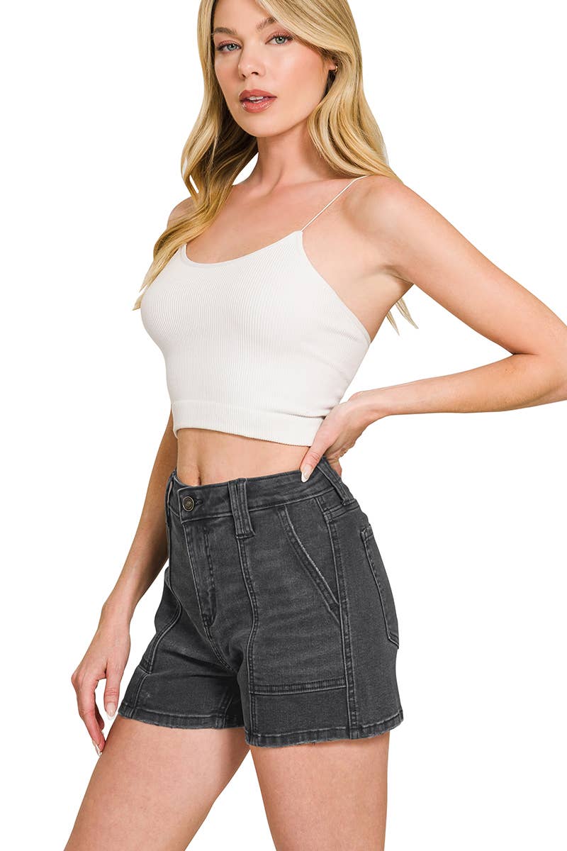 Avery Denim Shorts - black