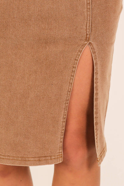 Rodeo Night Out Midi Stretchy Denim Dress