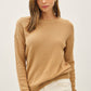CLASSIC CREW NECK DROP SHOULDER RIBBED SWEATER