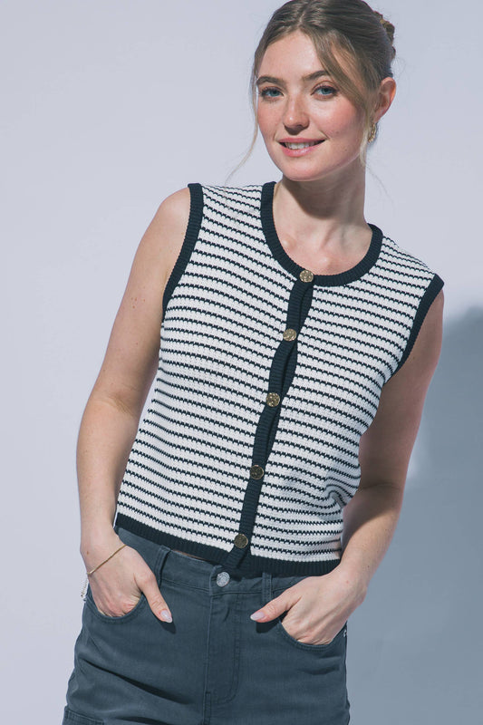 Striped Knit Top