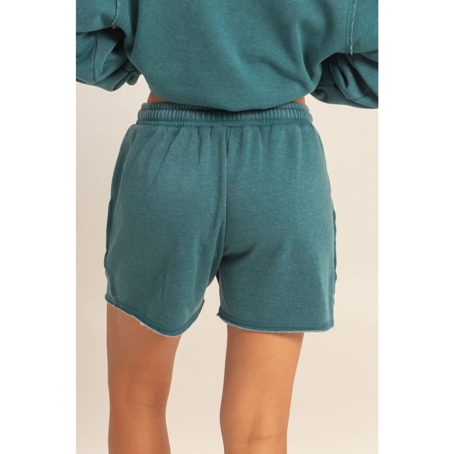 Drawstring Burnout French Terry Shorts