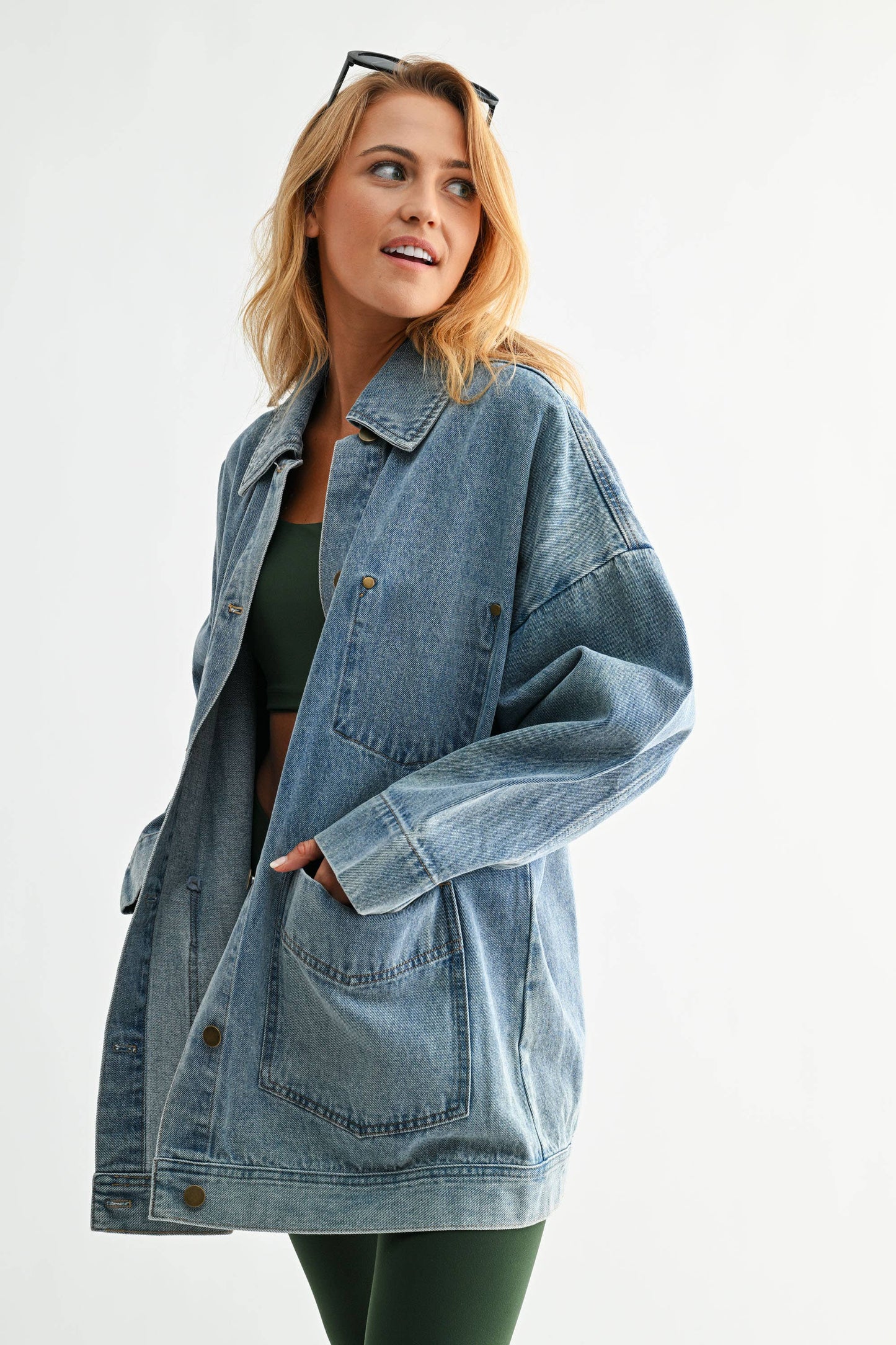 Boxy-Cut Denim Jacket