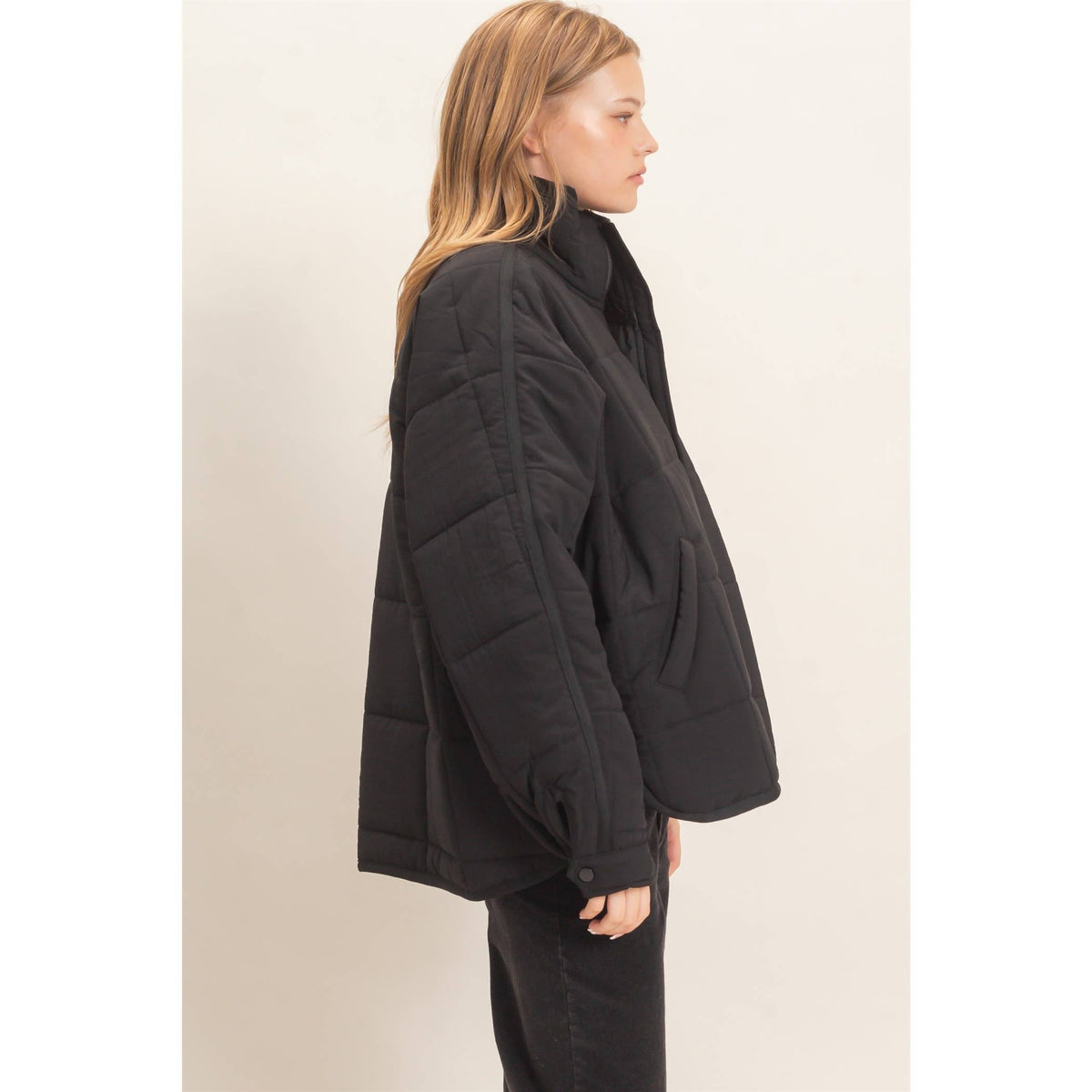 Quilted Zip-Up Puffer