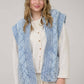 WASHED DENIM QUILTED VEST