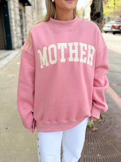 MOTHER Embroidered Mockneck