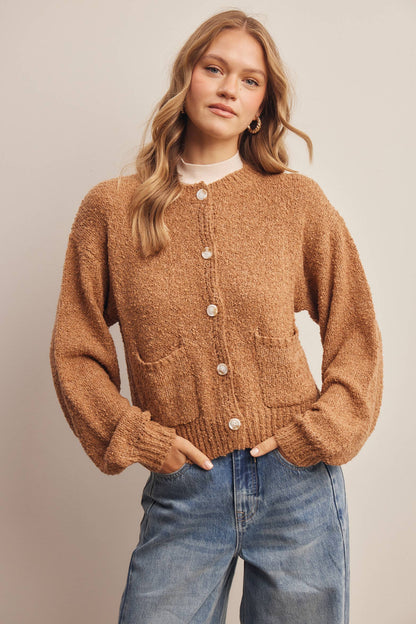Bouclé Pocket Cardigan