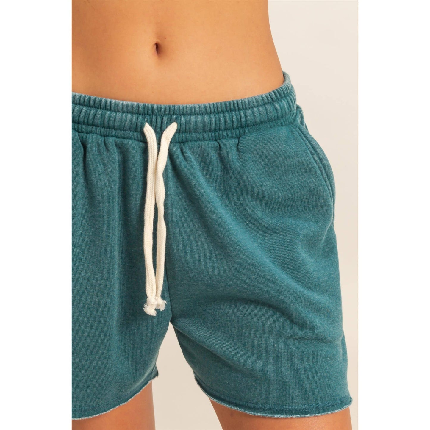 Drawstring Burnout French Terry Shorts