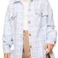 Ivory/Light Blue Plaid Shacket