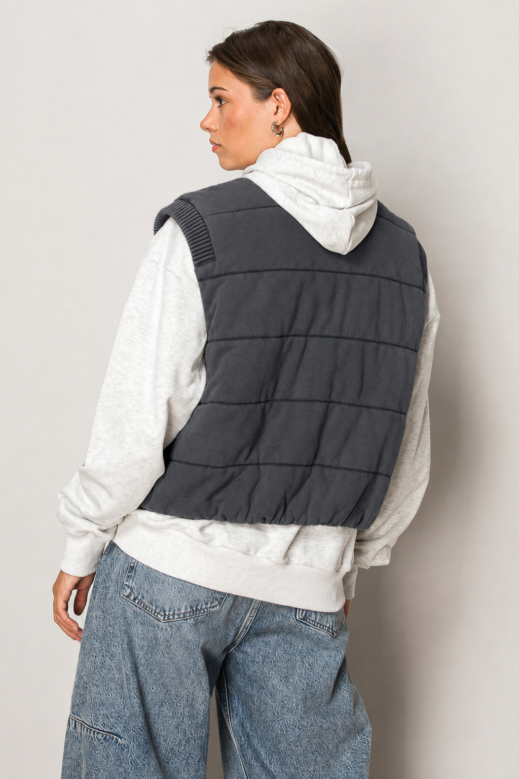 mineral mix quilted vest