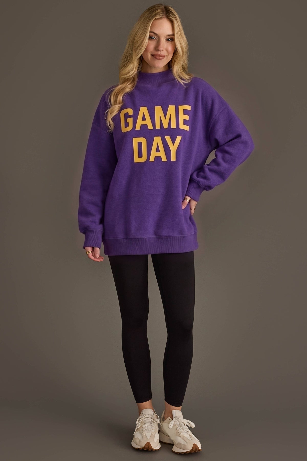 Purple Game Day & Sunday Funday Reversible Sweatshirt