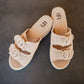 Eriwen Buckle Wedge in Cream