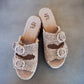 Eriwen Buckle Wedge in Taupe