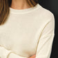 CLASSIC CREW NECK DROP SHOULDER RIBBED SWEATER
