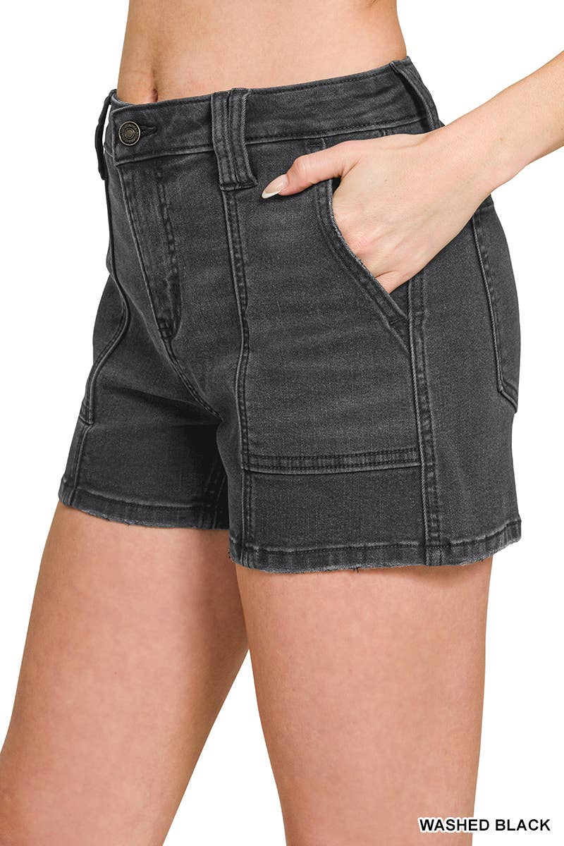Avery Denim Shorts - black