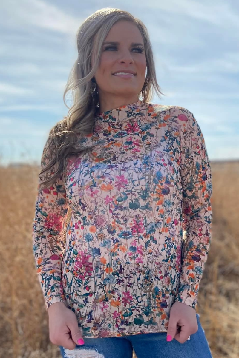 Field Of Flowers Mesh Top